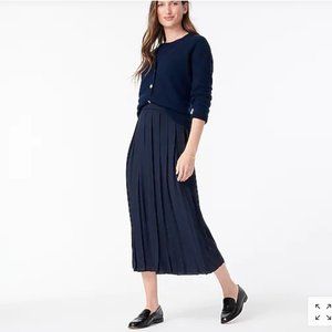 J. Crew Wide-Pleat Midi Skirt